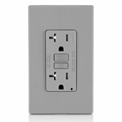 Leviton GFTR2-GY SmartlockPro Self-Test GFCI Receptacle 20A-125V Gray