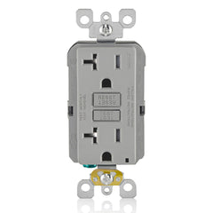 Leviton GFTR2-GY SmartlockPro Self-Test GFCI Receptacle 20A-125V Gray