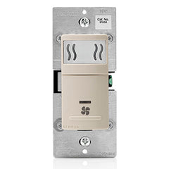 Leviton IPHS5-1LT 1-Pole Manual Humidity Sensor and Fan Control, 120 VAC, 5 Amp, Light Almond