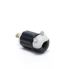 Leviton ML1-P 15 Amp 125 Volt 2-Pole 2 Wire Industrial Grade Non-Grounding MiniLock Black/White Locking Plug