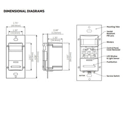 Leviton ODS10-IDE EB PIR OCC SENS WALL 120/277V