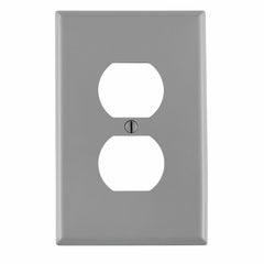 Leviton PJ8-GY 1-Gang Duplex Receptacle Wallplate Midway Size Gray