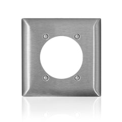 Leviton SS701-40 2-Gang C-Series Single 2.465 Diameter Opening Wallplate Standard Size