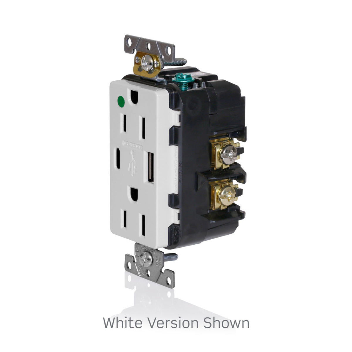 Leviton T5833-HGR Decora Plus Duplex Receptacle Outlet Heavy-Duty ...