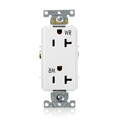 Leviton WDR20-W 20 Amp 125 Volt NEMA 5-20R Duplex Receptacle