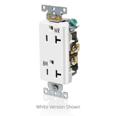 Leviton WDR20-W 20 Amp 125 Volt NEMA 5-20R Duplex Receptacle