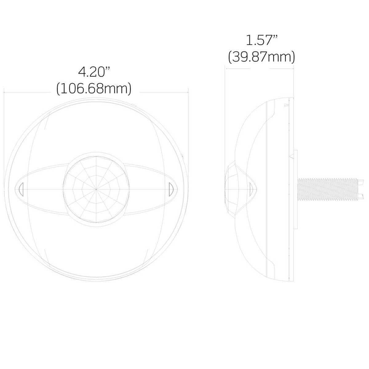 Leviton ZSC04-INW Lumina RF 2 Sensor, Low Profile, Surface