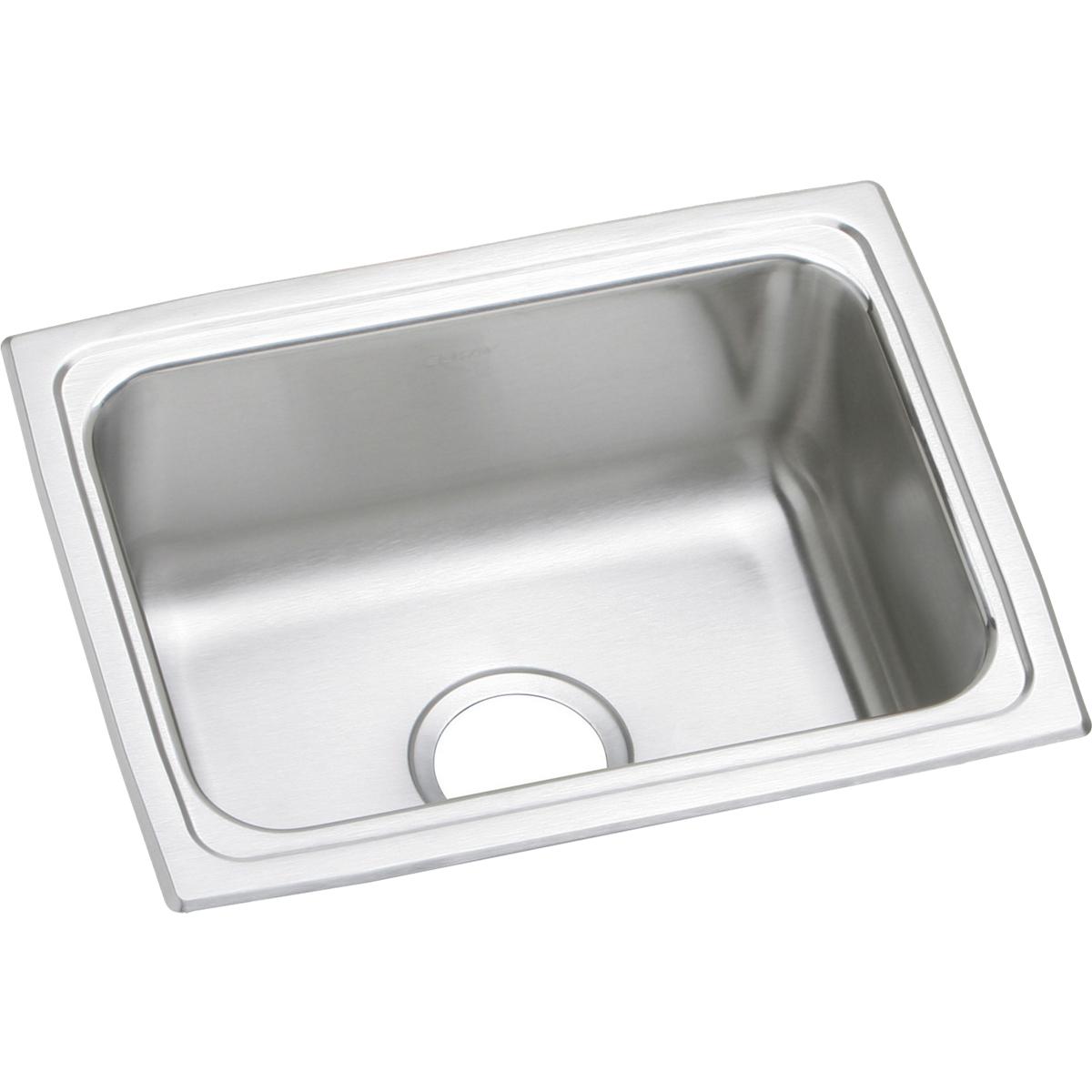 Elkay LFR2519 Lustertone Classic Stainless Steel 25 x 19-1/2 x 7-5/8, Single Bowl Drop-in Sink