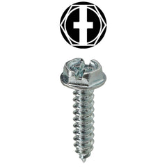 L.H. Dottie HWSMS12114 Sheet Metal Screw #12 x 1-1/4 Inch Zinc Plated Steel Phillips/Slotted Hex Washer Head