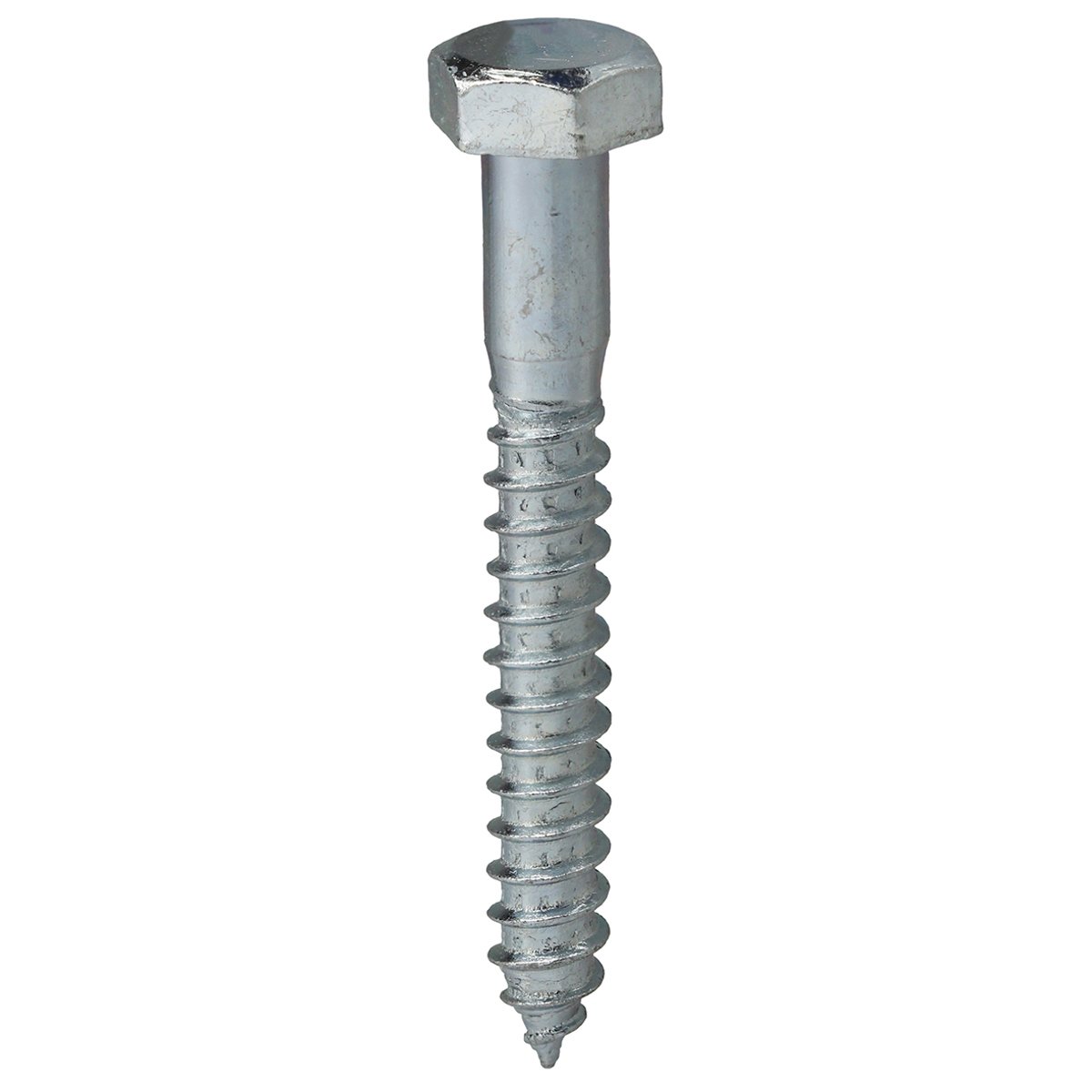 LH Dottie LAG38412 Hex Head Lag Screw, Steel Material, 3/8 x 4-1/2 in. Size, Zinc Plated Finish