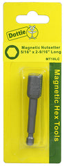 LH Dottie MT10LC Magnetic Hex Tool, Drive Bit Insert Type, 2-9/16 in Overall Length, 5/16 in Drive Size, #10-12 Screw Size, Carded