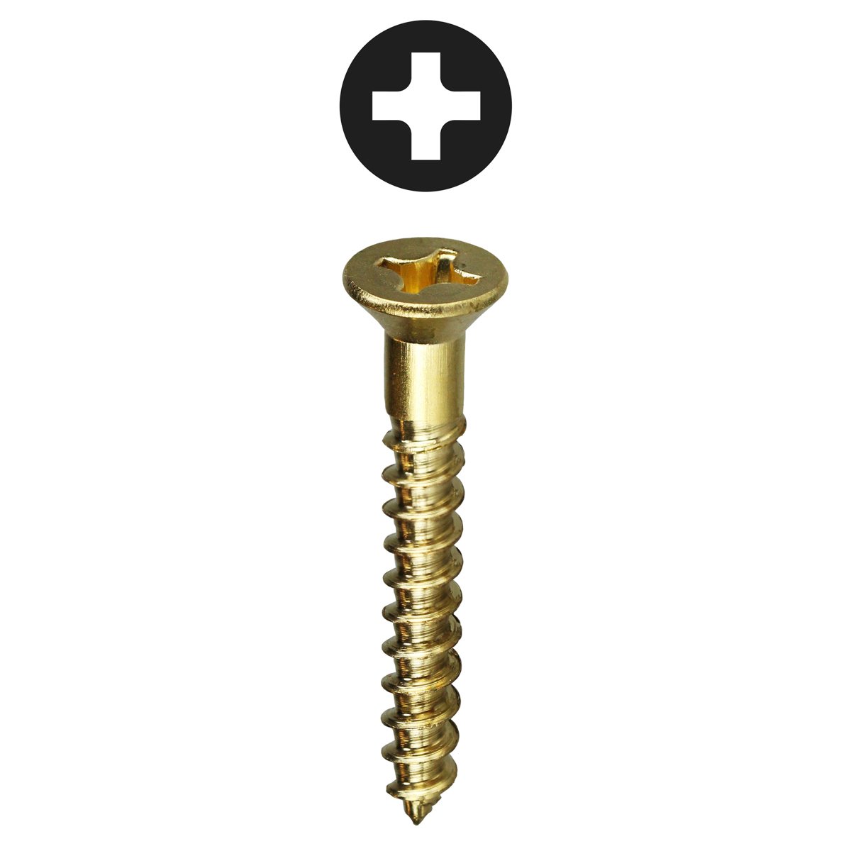 LH Dottie PHFWB12112 Flat Head Wood Screw 12 x 1-1/2 in Zinc Plated Finish