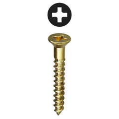 LH Dottie PHFWB12112 Flat Head Wood Screw 12 x 1-1/2 in Zinc Plated Finish