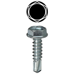 L.H. Dottie TEKHW10114 #10 x 1-1/4 Inch Zinc Plated Steel Hex Washer Head Self Drilling Screw