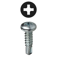 L.H. Dottie TEKPH101 Pan Head Self Drilling Screw Steel #10 x 1 Inch Zinc Plated