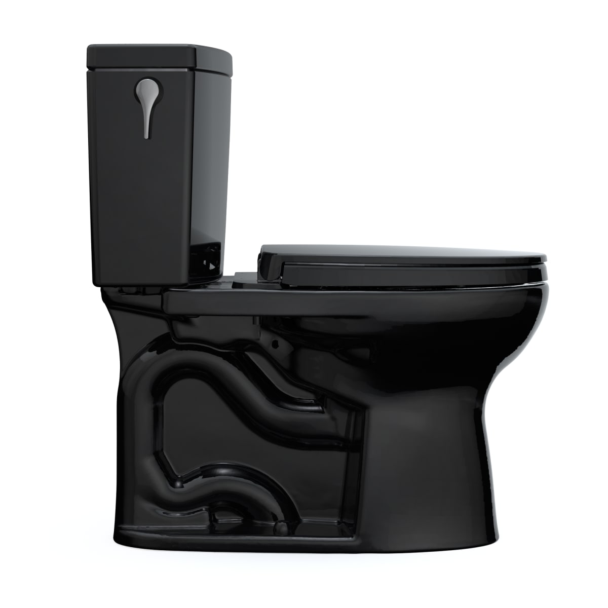 Toto MS454124CUF#51 Drake II 1G Two-Piece Elongated 1.0 GPF Universal Height Toilet with SS124 SoftClose Seat WASHLET+ Ready Ebony