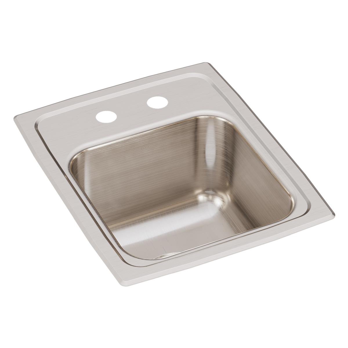 Elkay LR13162 Lustertone Classic Stainless Steel Drop-In Sink 13 x 16 x 7-5/8