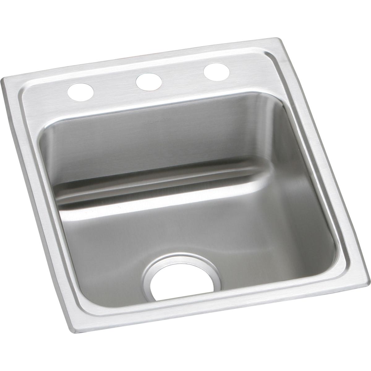 Elkay LR15221 Lustertone Classic Stainless Steel 15 x 22 x 7-5/8 Single Bowl Drop-in Sink