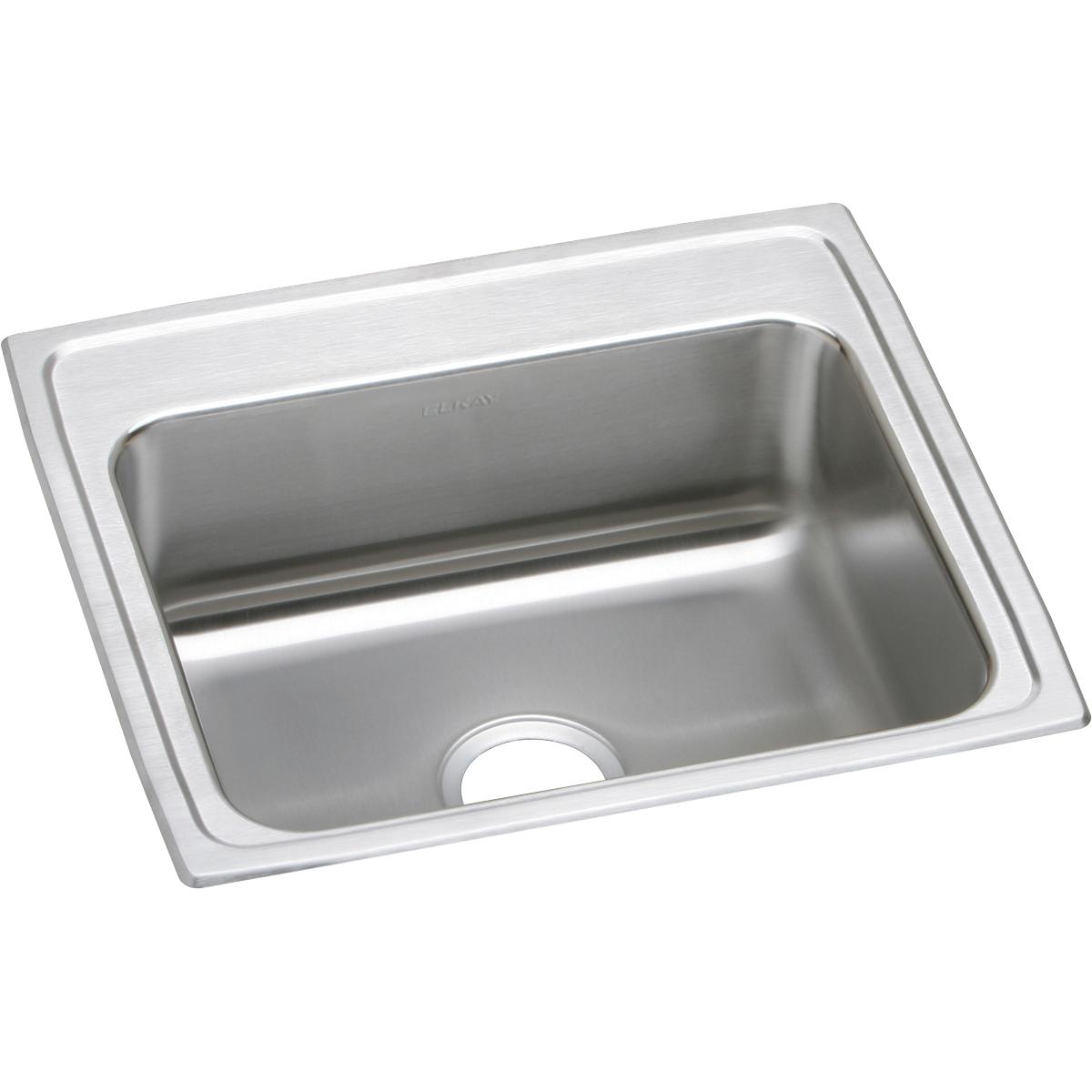 Elkay LR22190 Lustertone Classic Stainless Steel 22 x 19-1/2 x 7-5/8, Single Bowl Drop-in Sink