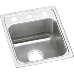 Elkay LRAD1316652 Lustertone Classic Stainless Steel 13 x 16 x 6-1/2 2-Hole Single Bowl Drop-in ADA Sink