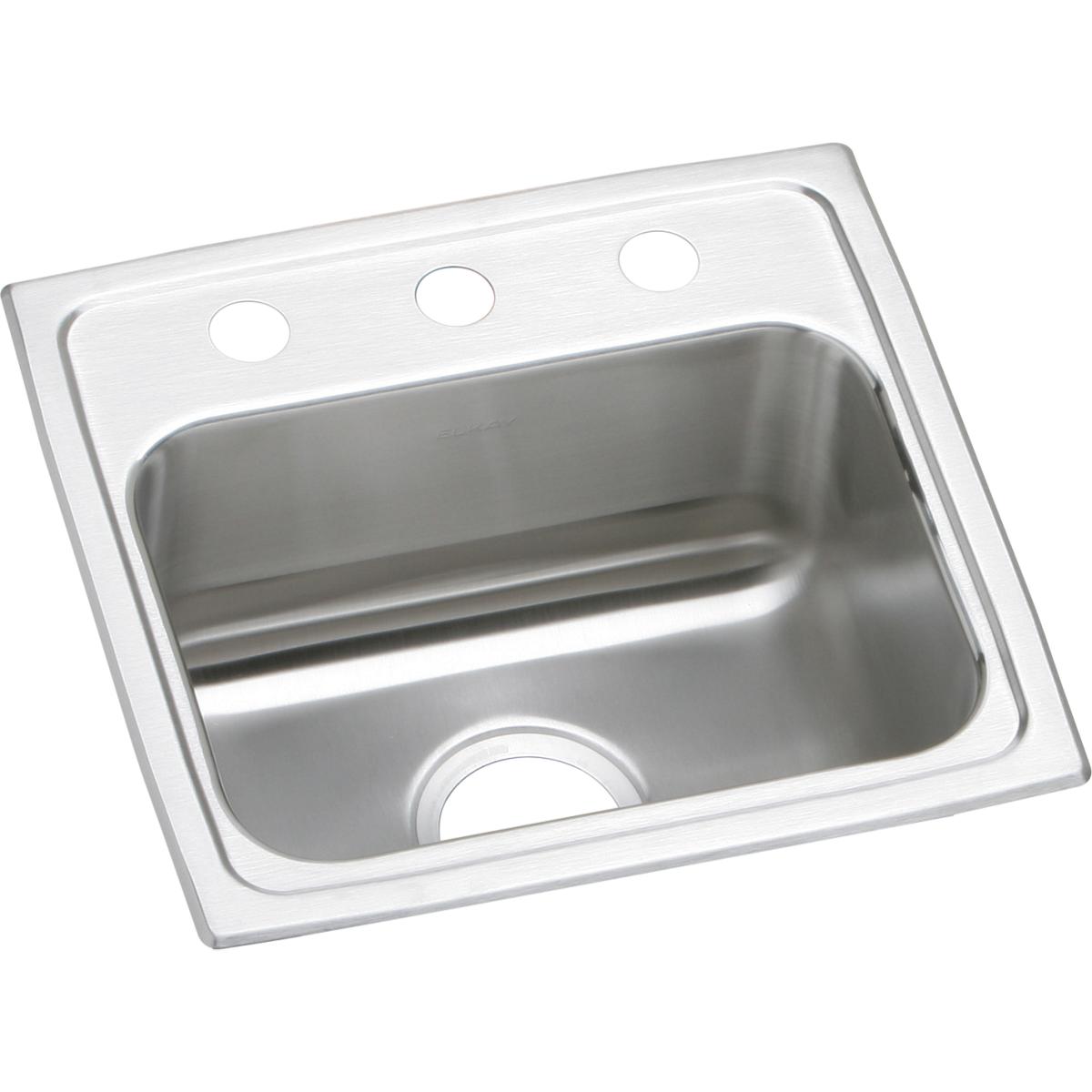 Elkay LRAD1716602 Lustertone Classic Stainless Steel 17 x 16 x 6 Single Bowl Drop-in ADA Sink