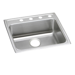 Elkay LRAD2222653 Lustertone® 22 x 22 in. 3 Hole Stainless Steel Single Bowl Drop-in ADA Sink