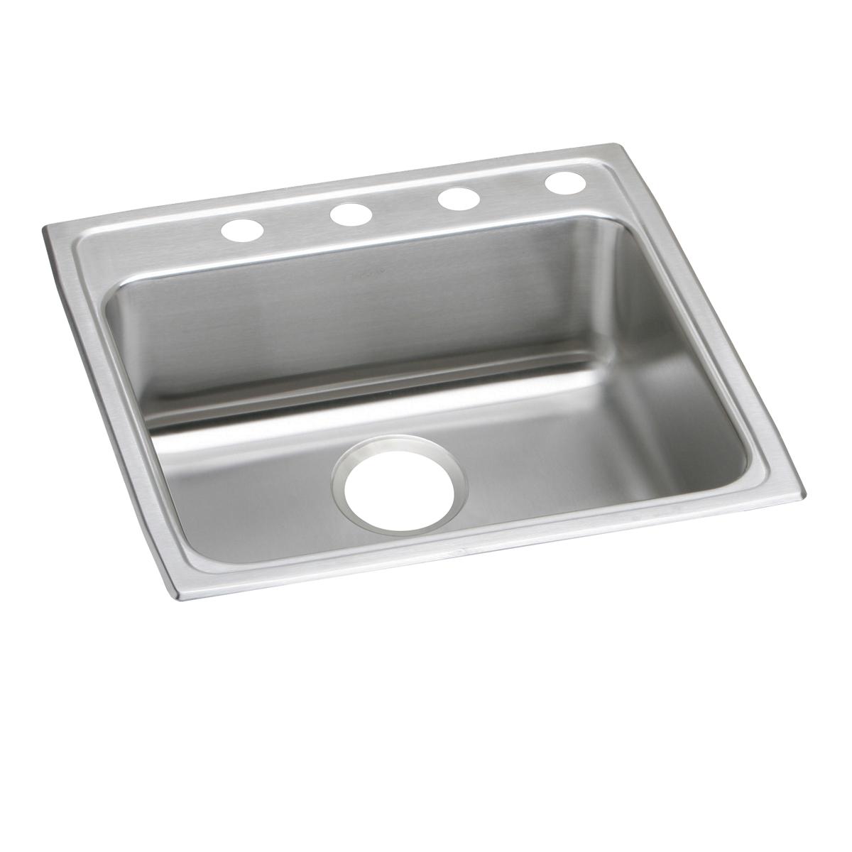 Elkay LRAD2222404 Lustertone Classic Stainless Steel 22 x 22 x 4 Single Bowl Drop-in ADA Sink