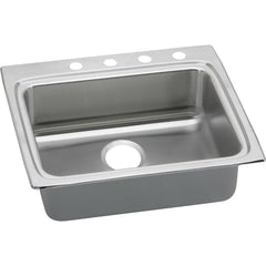 Elkay LRAD2522451 Lustertone Classic Stainless Steel 25 x 22 x 4-1/2 Single Bowl Drop-in ADA Sink