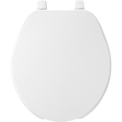 Bemis 75 000 Plastic Round Open Front with Cover Toilet Seat in White