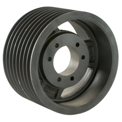 Martin 8B380F Bushing Bore V-Belt Pulley - A, B Belt Section, 8 Groove, 38 in Pitch Dia., 38.35 in O.D.