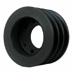 Martin 3B66SD Bushing Bore V-Belt Pulley - A, B Belt Section, 3 Groove, 6.6 in Pitch Dia., 6.95 in O.D.