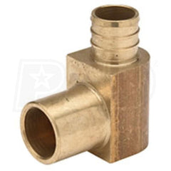 Zurn QQE775GX XL Brass Baseboard Elbow - 3/4 Female Sweat x3/4 Barb