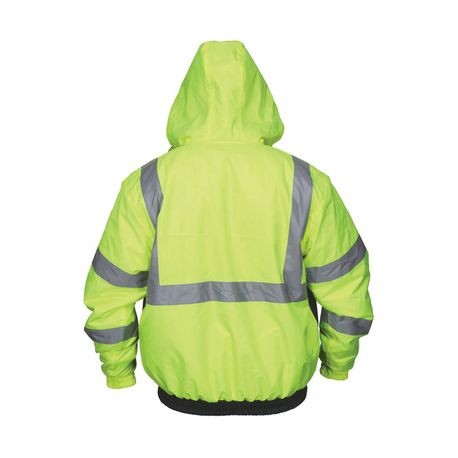 MCR Safety VBBQCL3LL Luminator Insulated Bomber Jacket With (2) Outer Front Pockets and (3) Inner Pockets