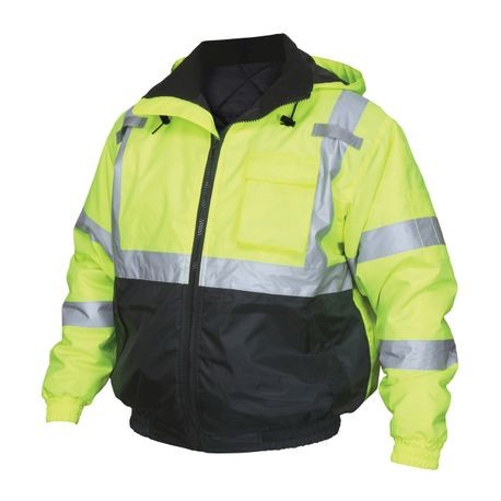 MCR Safety VBBQCL3LL Luminator Insulated Bomber Jacket With (2) Outer Front Pockets and (3) Inner Pockets