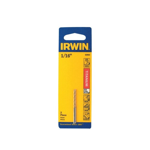 Irwin 63904 DRL 1/16 Tin JL 135' Carded