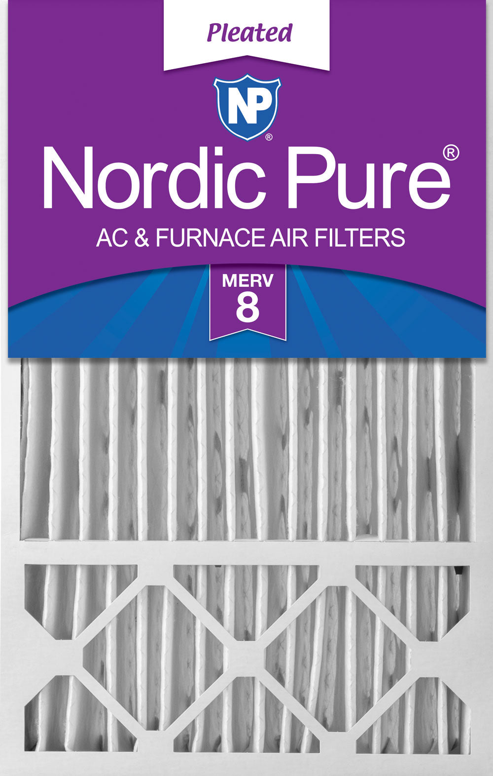NORDIC PURE Nordic Pure 16x25x5HM8-1 Merv 8 Air Filter 1 Pack