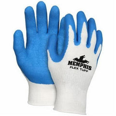 MCR Safety 9680XL Flex Tuff Work Gloves White Blue X-Large 10 gauge 1 Dozen