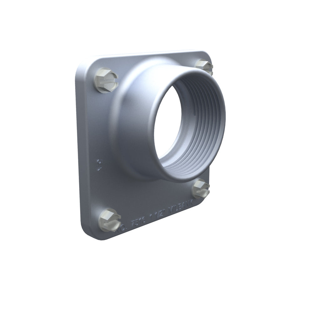 Milbank A7516 Meter Socket Hub, 1-1/2 in NPT, for Use with Small RL Opening Meter Socket, Aluminum, Painted