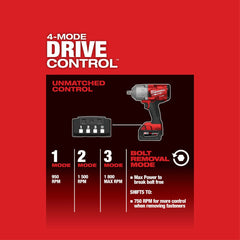 Milwaukee 276622 M18 Fuel 1/2 High Torque Impact Wrench with Pin Detent Kit