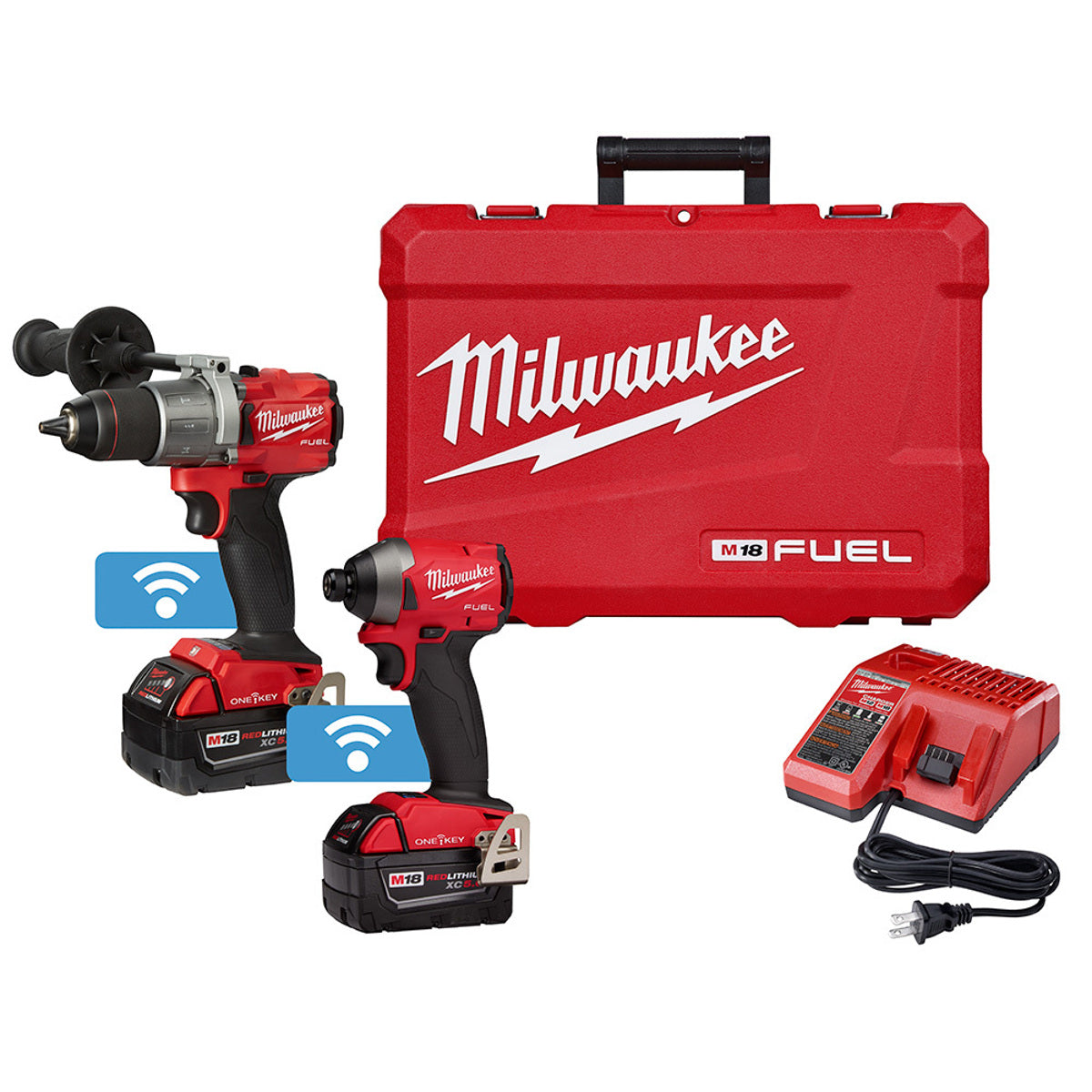 Milwaukee 2996-22 Hammer Drill/Impact Combo Kit 18V 5 Ah