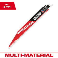 Milwaukee 48-00-5272 Sawzall Wrecker Nitrus Carbide Blade 9 Inch 6 TPI