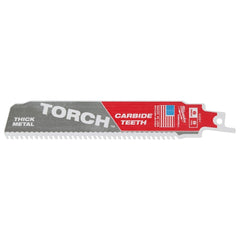 Milwaukee 48-00-5301 The Torch Reciprocating Saw Blade with Carbide Teeth 7 TPI 6 Inch Pack of 3