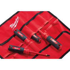 Milwaukee 48-22-2204 4-Piece 1000V Insulated Screwdriver Set w/ Roll Pouch