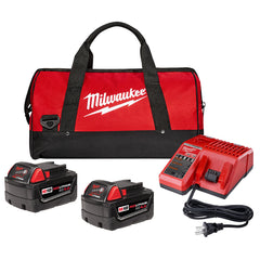 Milwaukee 48-59-1840PG M18 XC4.0Ah Battery 2Pk Starter Kit w/ Bag