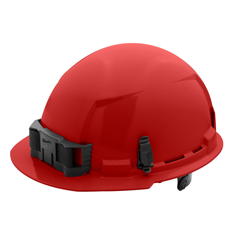 Milwaukee Tool 48-73-1128 Red Front Brim Hard Hat with 6pt Ratcheting Suspension - Type 1, Class E