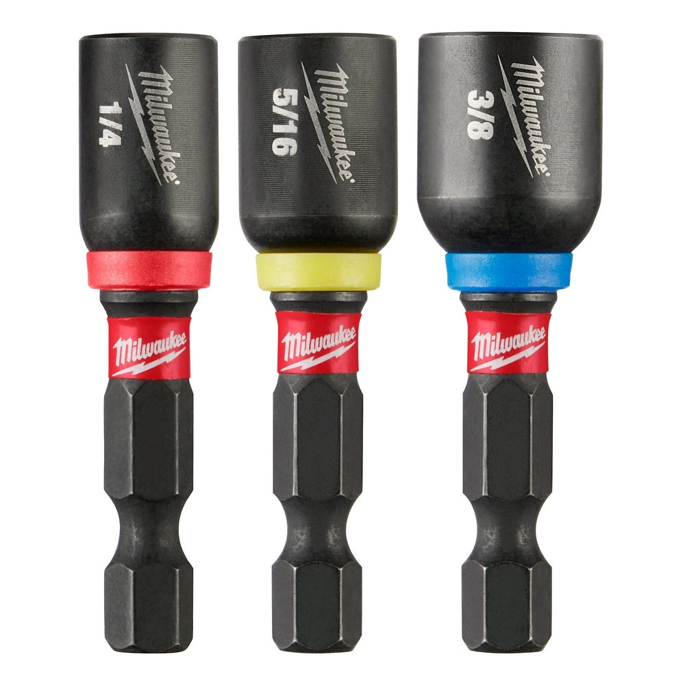 Milwaukee 49-66-4561 SHOCKWAVE 1/4, 5/16, and 3/8 in. Magnetic Nut Driver 3-Pack