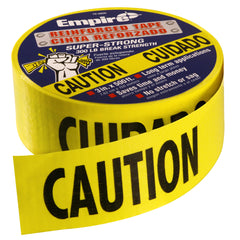 Empire 76-0600 500 ft. Reinforced Yellow Barricade Tape - CAUTION/CUIDADO