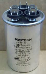 Rheem 43-25133-01 25/3/370V Dual Round Capacitor