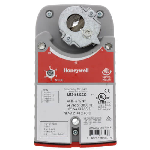 Honeywell MS3120J1007 Sylk-Enabled 24V SR Actuator 175lb-in