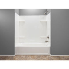 Mustee 53WHT DURAWALL Thermoplastic Bathtub Walls, White, For Alcoves 30 x 60